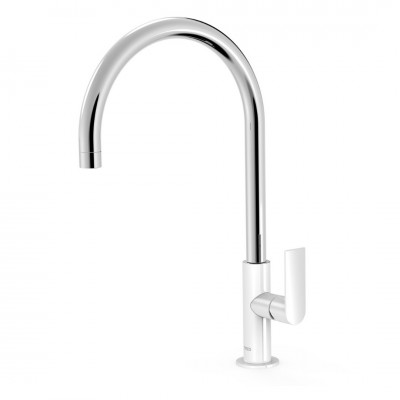 Tres Loft Tres bateria umywalkowa stojąca wysoka biały/chrom 20020506BL