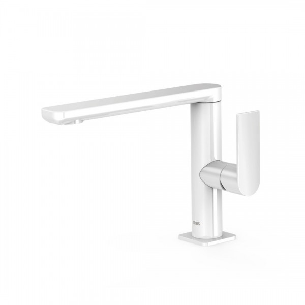 Tres Loft Tres bateria umywalkowa stojąca biały/chrom 20020501BL