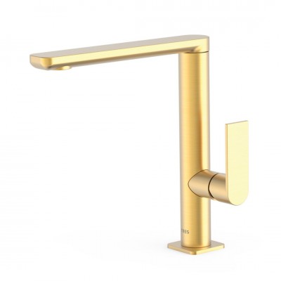 Tres Loft Tres bateria umywalkowa stojąca wysoka złoty mat 20020502OM