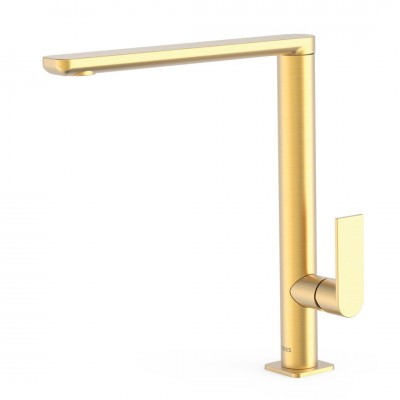 Tres Loft Tres bateria umywalkowa stojąca wysoka złoty mat 20020503OM