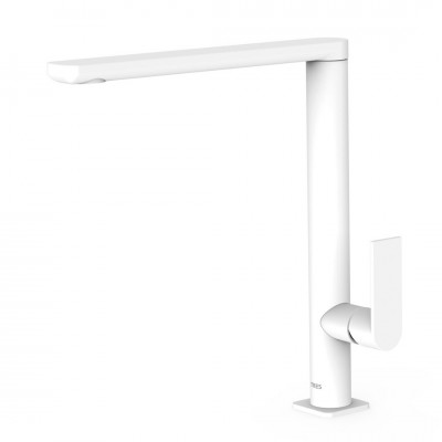 Tres Loft Tres bateria umywalkowa stojąca wysoka biały mat 20020503BM