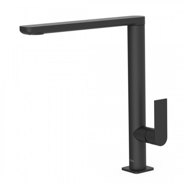 Tres Loft Tres bateria umywalkowa stojąca wysoka czarny mat 20020503NM