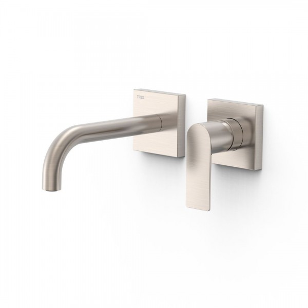 Tres Loft Tres bateria umywalkowa podtynkowa wylewka 18 cm stal 20030021AC