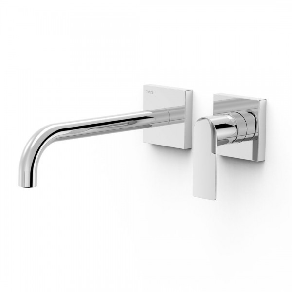 Tres Loft Tres bateria umywalkowa podtynkowa wylewka 24 cm chrom 20030022