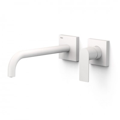 Tres Loft Tres bateria umywalkowa podtynkowa wylewka 24 cm biały mat 20030022BM