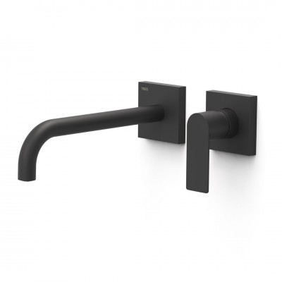 Tres Loft Tres bateria umywalkowa podtynkowa wylewka 24 cm czarny mat 20030022NM