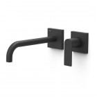 Tres Loft Tres bateria umywalkowa podtynkowa wylewka 24 cm czarny mat 20030022NM