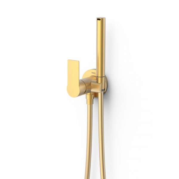 Tres Loft Tres bateria bidetowa podtynkowa złoty mat 20522301OM