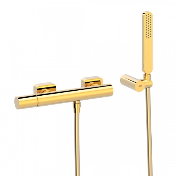 Tres Loft Tres bateria prysznicowa złota 20016701OR