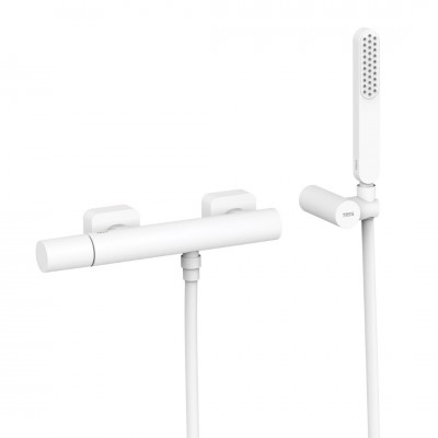 Tres Loft Tres bateria prysznicowa ścienna biały mat 20016701BM