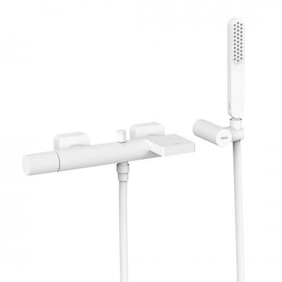 Tres Loft Tres bateria wannowa ścienna biały mat 20017001BM