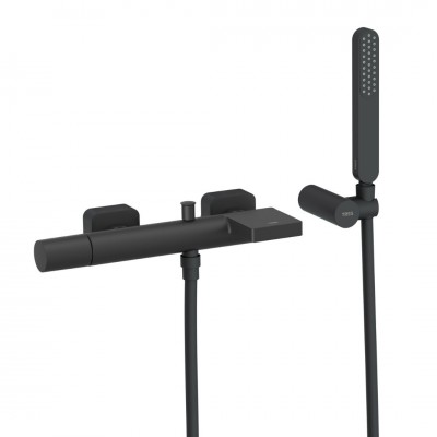 Tres Loft Tres bateria wannowa ścienna czarny mat 20017001NM