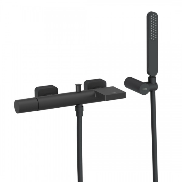 Tres Loft Tres bateria wannowa ścienna czarny mat 20017001NM