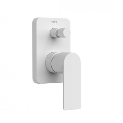 Tres Loft Tres bateria wannowo-prysznicowa podtynkowa biały mat 20018001BM