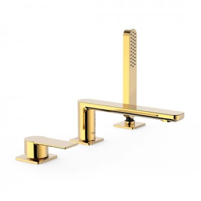 Tres Loft Tres bateria wannowa 3-otworowa złoty połysk 20016203OR