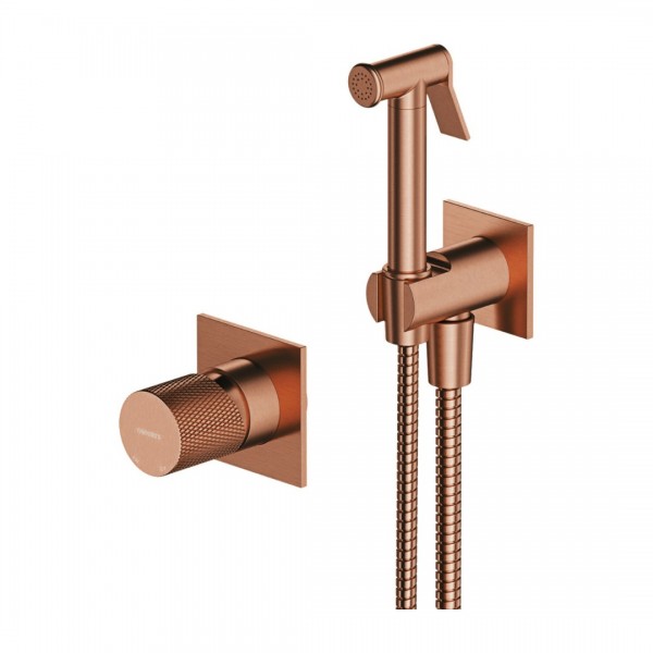 Omnires Contour bateria bidetowa podtynkowa miedź szczotkowana SYSCTBI1CPB