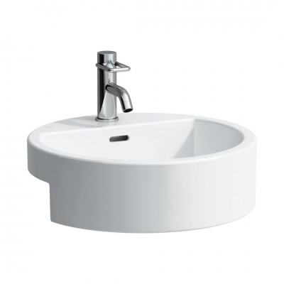 Laufen Living City umywalka półblatowa okrągła 46 cm biała H8134310001041