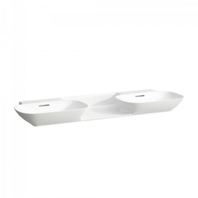Laufen Ino umywalka ścienna podwójna 56x45 cm z blatem biała H8143040001091