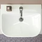 Geberit Smyle umywalka 55x48 cm półokrągła biała z powłoką KeraTeck 500.227.01.8