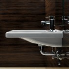 Geberit Selnova Comfort umywalka 65x55 cm prostokątna dla osób niepełnosprawnych biała 500.789.01.7