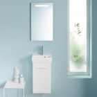 Geberit Selnova Square zestaw łazienkowy 36 cm umywalka z szafką biały połysk 502.742.00.1