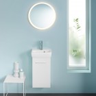 Geberit Selnova Square zestaw łazienkowy 36 cm umywalka z szafką biały połysk 502.742.00.1