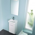 Geberit Selnova Square zestaw łazienkowy 36 cm umywalka z szafką biały połysk 502.742.00.1