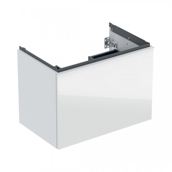 Geberit Acanto szafka podumywalkowa 74 cm wisząca biały połysk/szkło 503.004.01.2