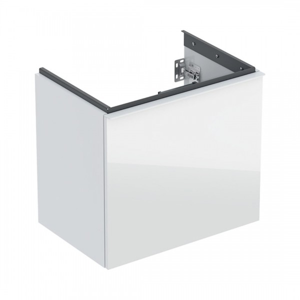 Geberit Acanto szafka podumywalkowa 59,2 cm wisząca biały połysk/szkło 503.008.01.2