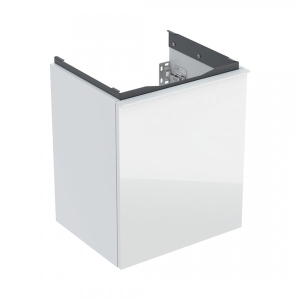 Geberit Acanto szafka podumywalkowa 44,6 cm wisząca biały połysk/szkło 503.002.01.2