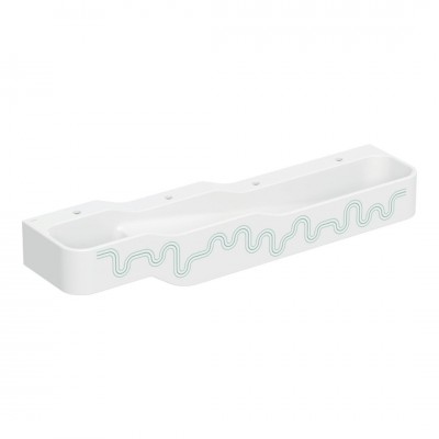 Geberit Bambini umywalka 180x39 cm wisząca prawa biała wzór zielony/jasnozielony 502.978.79.1