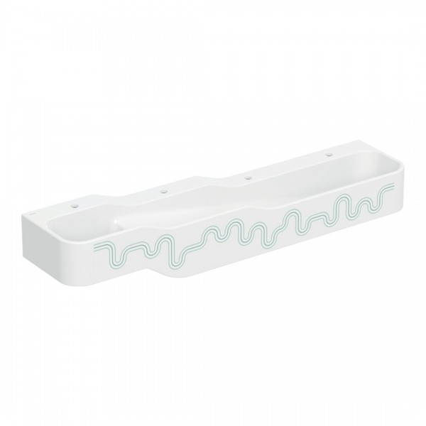 Geberit Bambini umywalka 180x39 cm wisząca prawa biała wzór zielony/jasnozielony 502.978.79.1