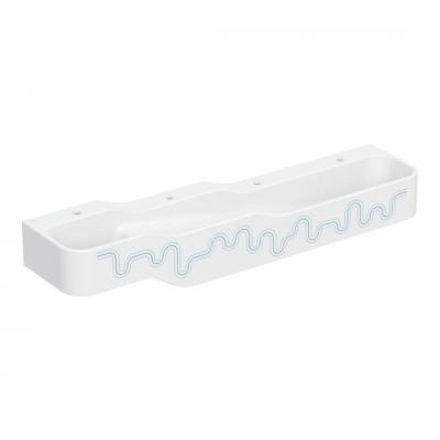 Geberit Bambini umywalka 180x39 cm wisząca prawa biała wzór niebieski/jasnoniebieski 502.978.SX.1