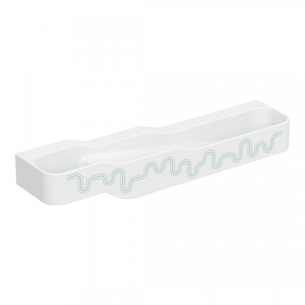 Geberit Bambini umywalka 180x39 cm wisząca prawa biała wzór zielony/jasnozielony 502.978.79.2