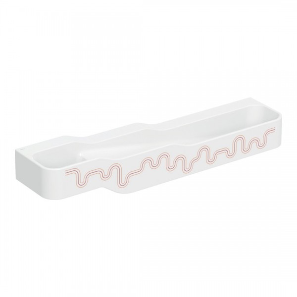 Geberit Bambini umywalka 180x39 cm wisząca prawa biała wzór czerwony/pomarańczowy 502.978.FY.2