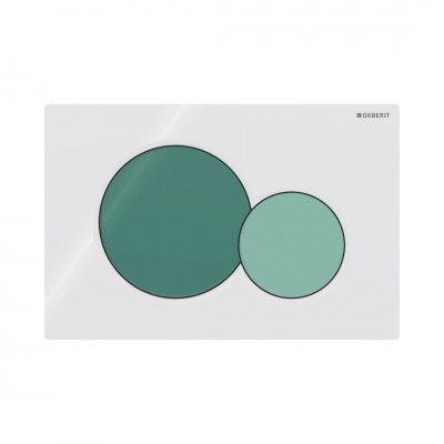 Geberit Sigma 01 przycisk spłukujący biały/zielony/jasnozielony 115.770.79.5