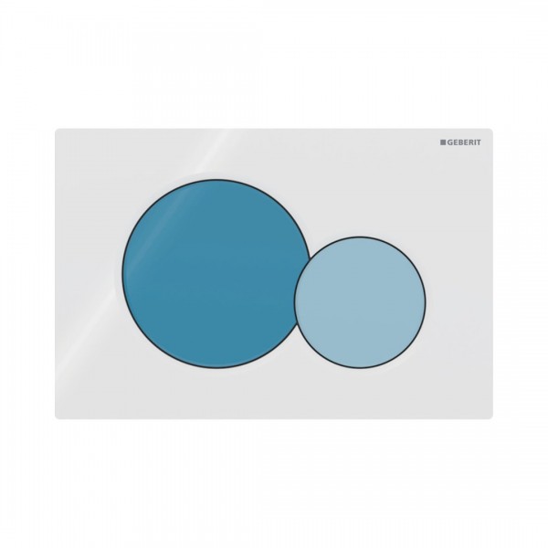 Geberit Sigma01 przycisk spłukujący biały/niebieski/jasnoniebieski 115.770.SX.5