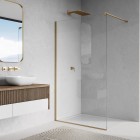Sanswiss Easy ścianka wolnostojąca Walk-in 80 cm złoto szczotkowane STR4P0801307