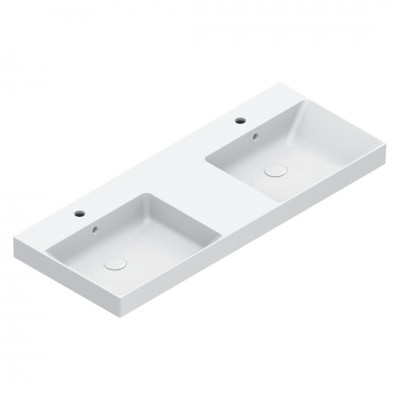 Catalano Zero umywalka 125x50 cm podwójna prostokątna biała 0121272001