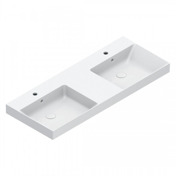 Catalano Zero umywalka 125x50 cm podwójna prostokątna biała 0121272001