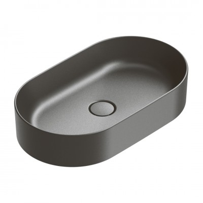 Catalano Zero umywalka nablatowa 60x35 cm owalna czarny mat 0122600022