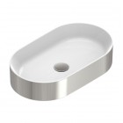 Catalano Zero umywalka nablatowa 60x35 cm owalna biały/srebrny 0122600041
