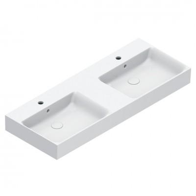 Catalano Premium umywalka 120x47 cm podwójna prostokątna biała 0221222001
