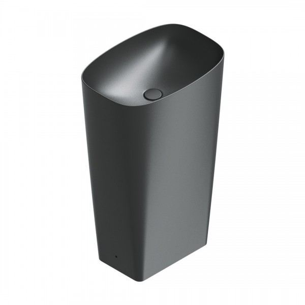 Catalano Green umywalka wolnostojąca 55x38 cm owalna odpływ ścienny czarny mat 0428551022