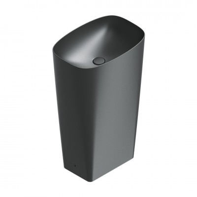 Catalano Green umywalka wolnostojąca 55x38 cm owalna odpływ podłogowy czarny mat 0428550022