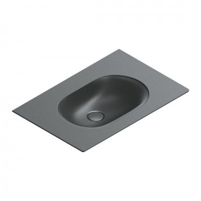 Catalano Sfera umywalka 75x50 cm prostokątna czarny mat 0520760022
