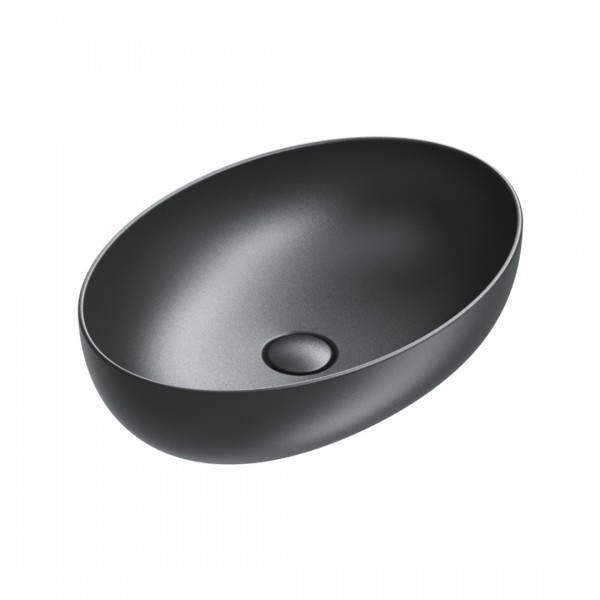 Catalano Sfera umywalka nablatowa 60x42 cm owalna czarny mat 0522600022