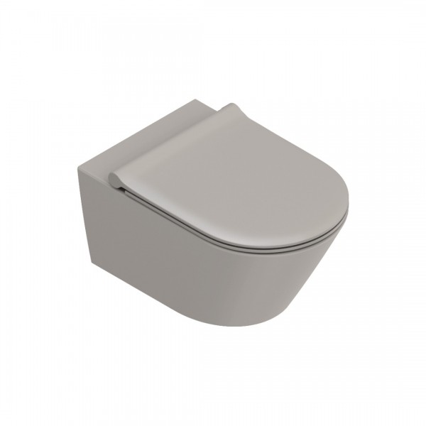 Catalano Zero muszla WC wisząca Silentech z deską WC wolnoopadającą 0111550023+9056060000+5SCSTPCS szary mat