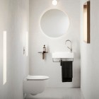 Catalano Sfera muszla WC wisząca New Flush biały mat z deską WC wolnoopadającą 1VSF54RBM+9056060000+5SCSTPBM