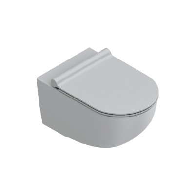 Catalano Sfera muszla WC wisząca New Flush z deską WC wolnopadającą szary mat 1VSF54RCS+9056060000+5SCSTPCS
